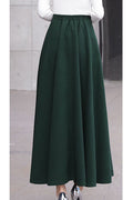 Women Fashion Solid Thick & Warm Long Winter Skirt