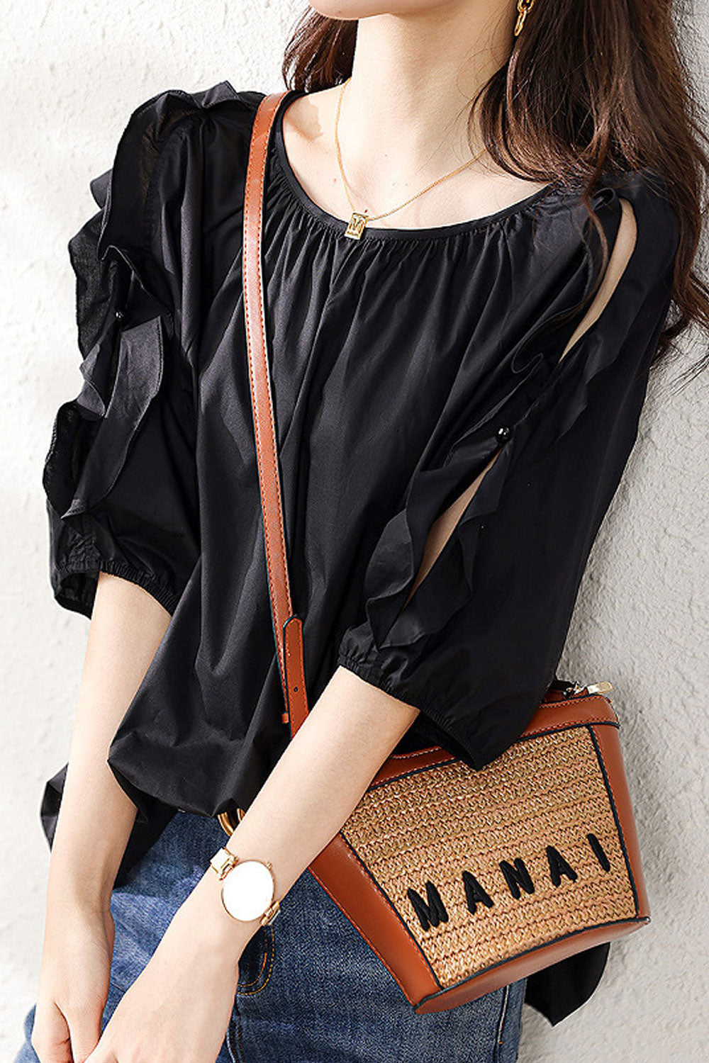 Women's Fashion Sweet Puff Sleeve Cute Doll Shirt