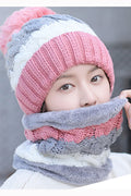 Women Awesome Contrast Color Windproof Bib Two Piece Cap