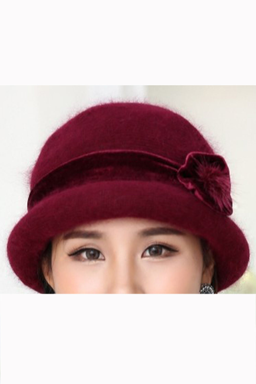 Women Solid Color Basin Autumn & Winter Cap
