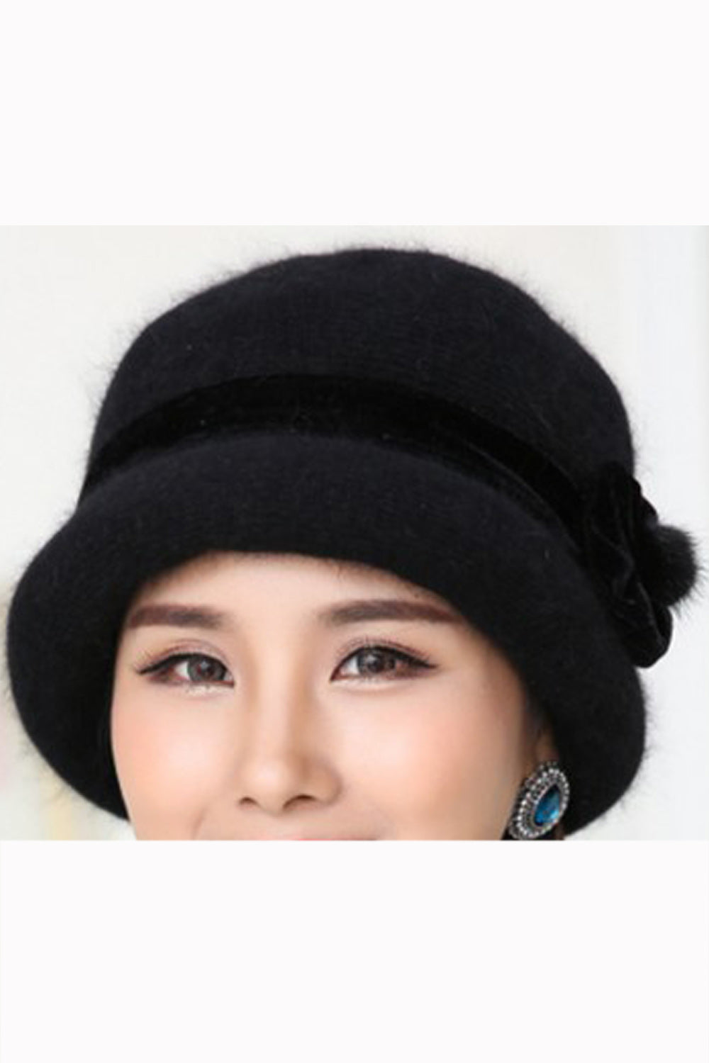 Women Solid Color Basin Autumn & Winter Cap