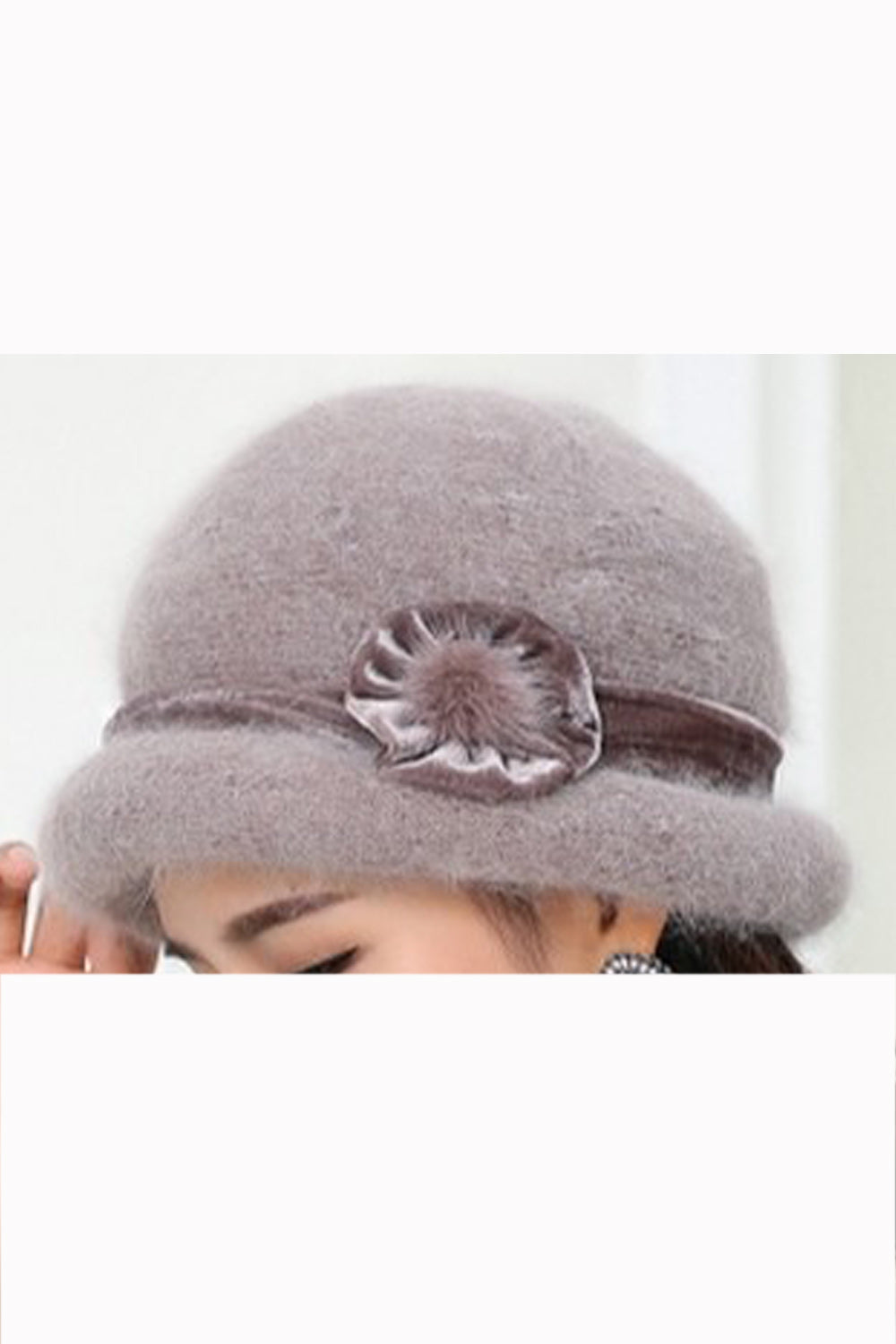 Women Solid Color Basin Autumn & Winter Cap