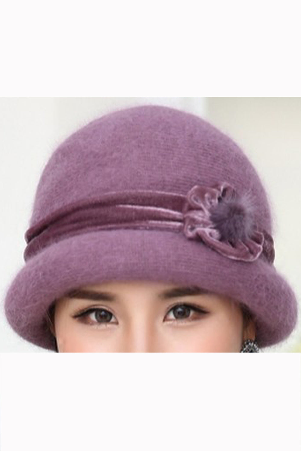 Women Solid Color Basin Autumn & Winter Cap