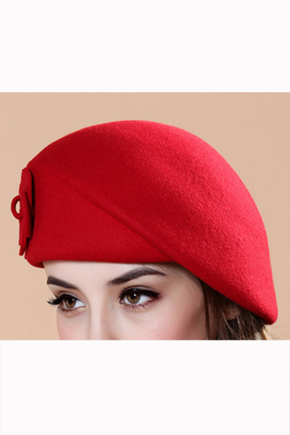 Women Solid Color Beret Fashionable Warm Cap