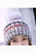 Women Beautiful Contrast Color Autumn & Winter Breathable Cap