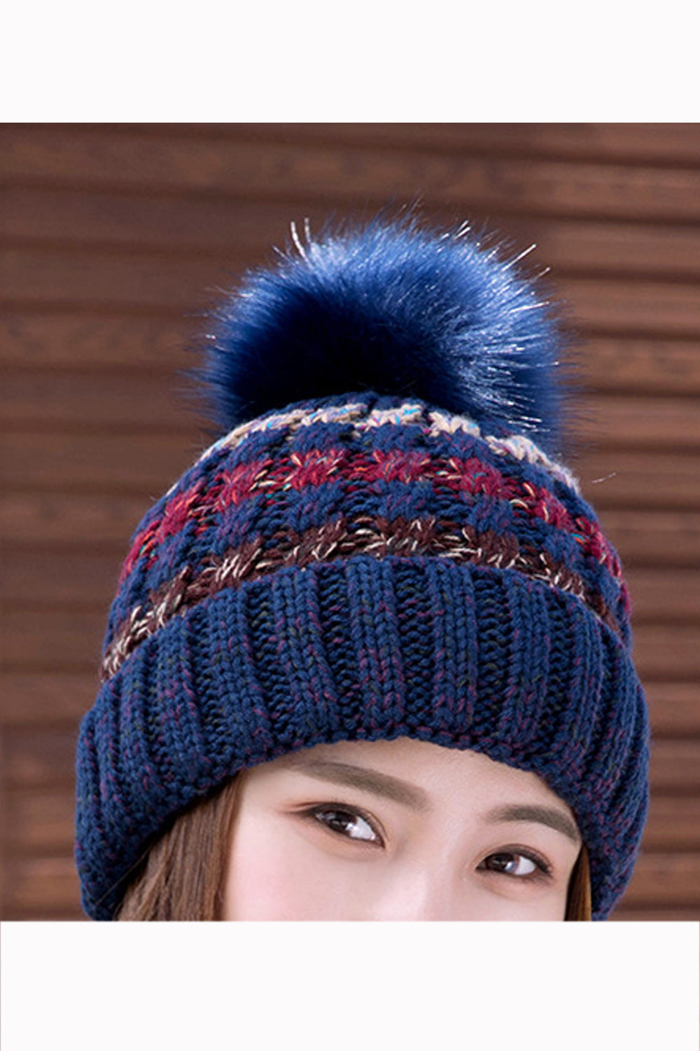 Women Beautiful Contrast Color Autumn & Winter Breathable Cap