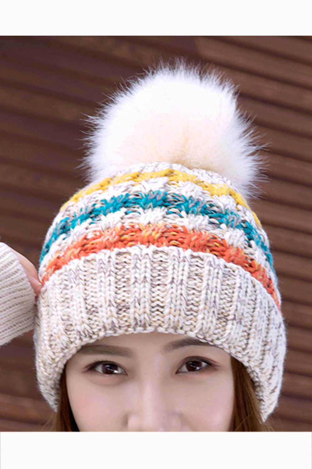 Women Beautiful Contrast Color Autumn & Winter Breathable Cap