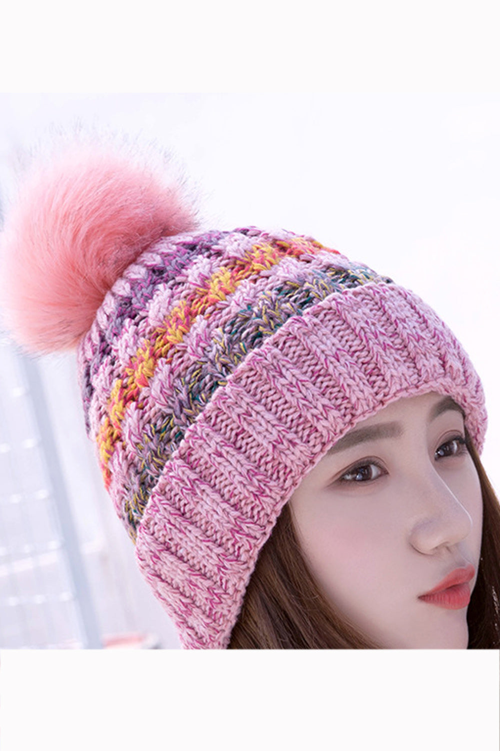Women Beautiful Contrast Color Autumn & Winter Breathable Cap
