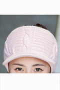 Women Breathable Empty Top Solid Color Warm Cap