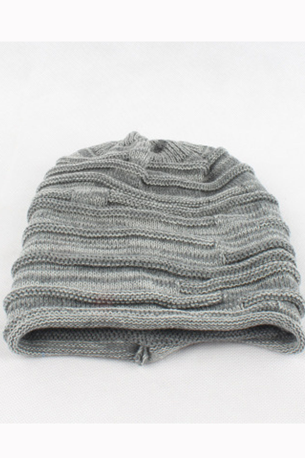 Women Elegant Solid Color Knitted Wool Warm Cap