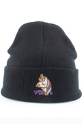 Women Casual Wearing Cartoon Embroidered Solid Color Cap