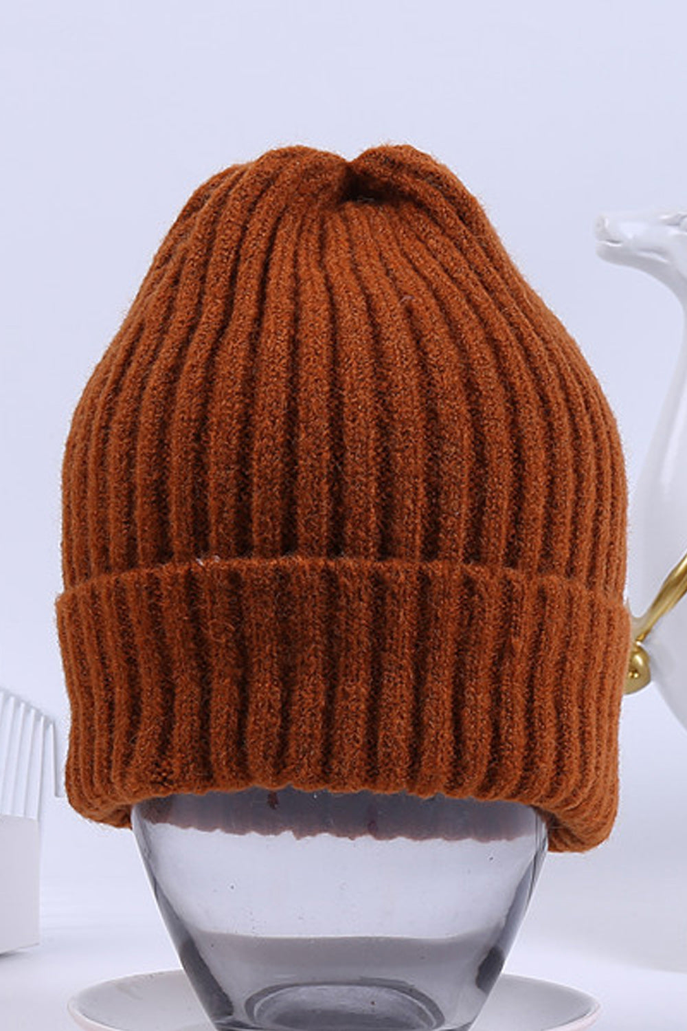 Women Casual Wearing Solid Color Stripe  Pattern Cap