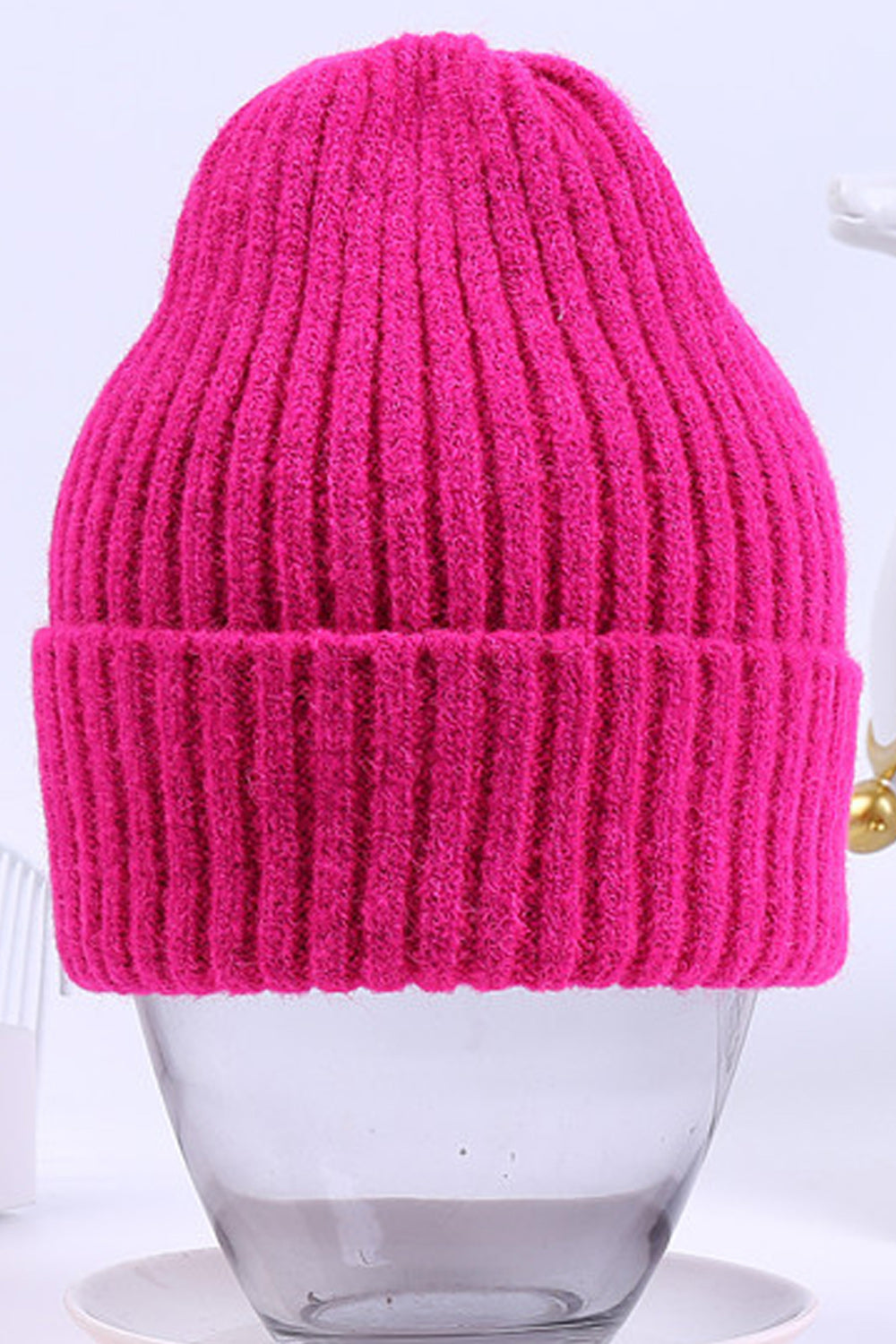 Women Casual Wearing Solid Color Stripe  Pattern Cap
