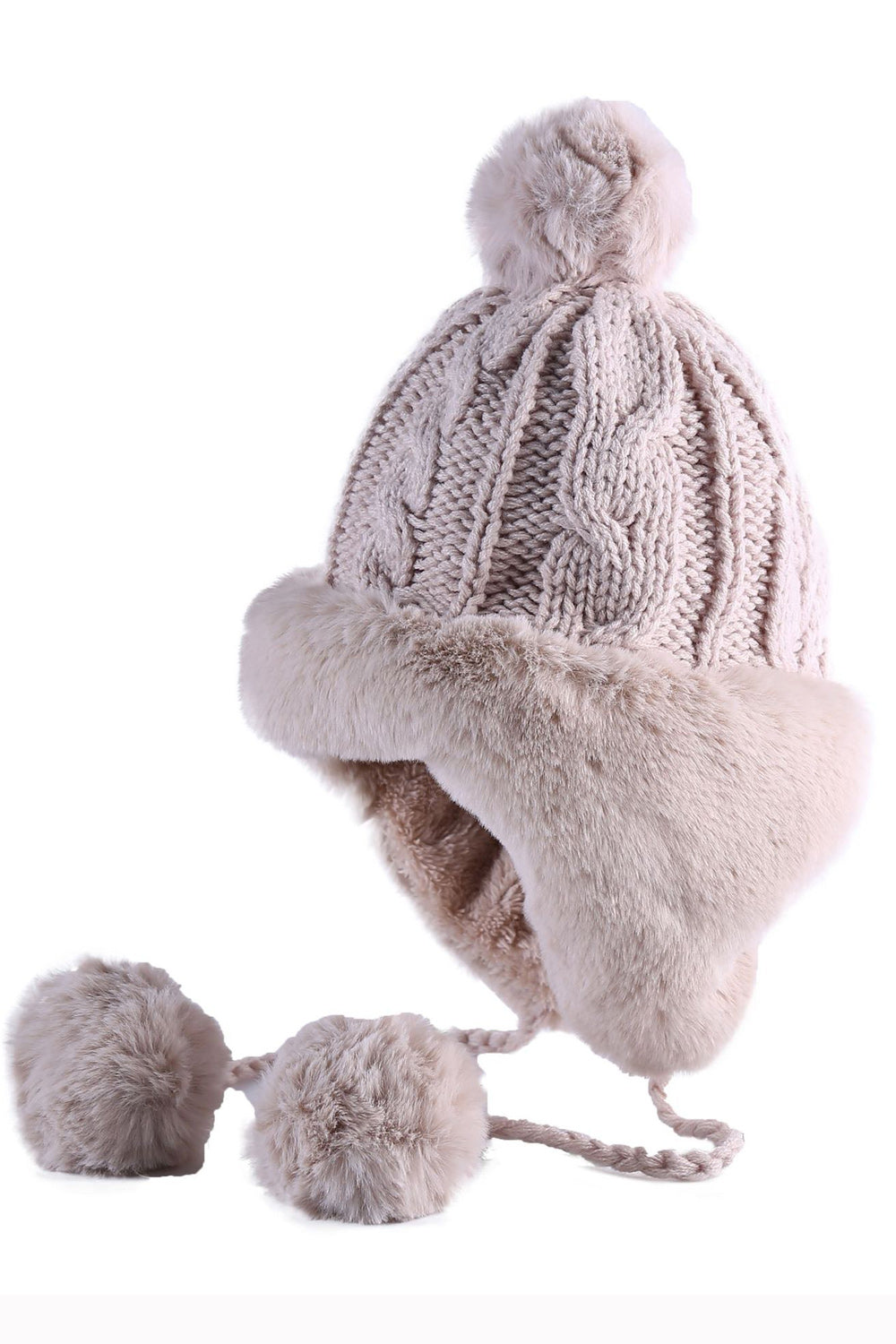 Women Windproof Solid Color Ear Protection Warm Cap