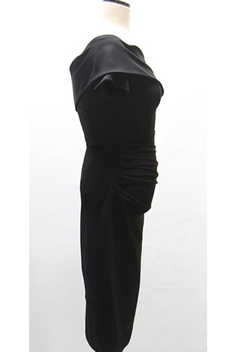 Women Slim FIt Solid Color Oblique Collar Easy wear Dress