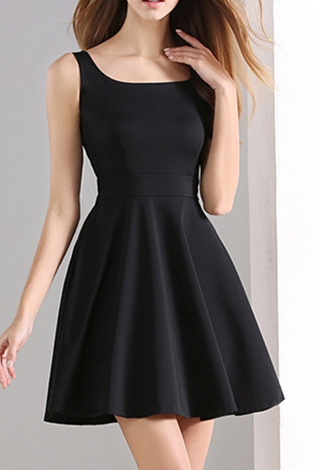 Women Elegant Halter Skirt Solid Coloured Going Out Dress