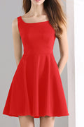 Women Elegant Halter Skirt Solid Coloured Going Out Dress