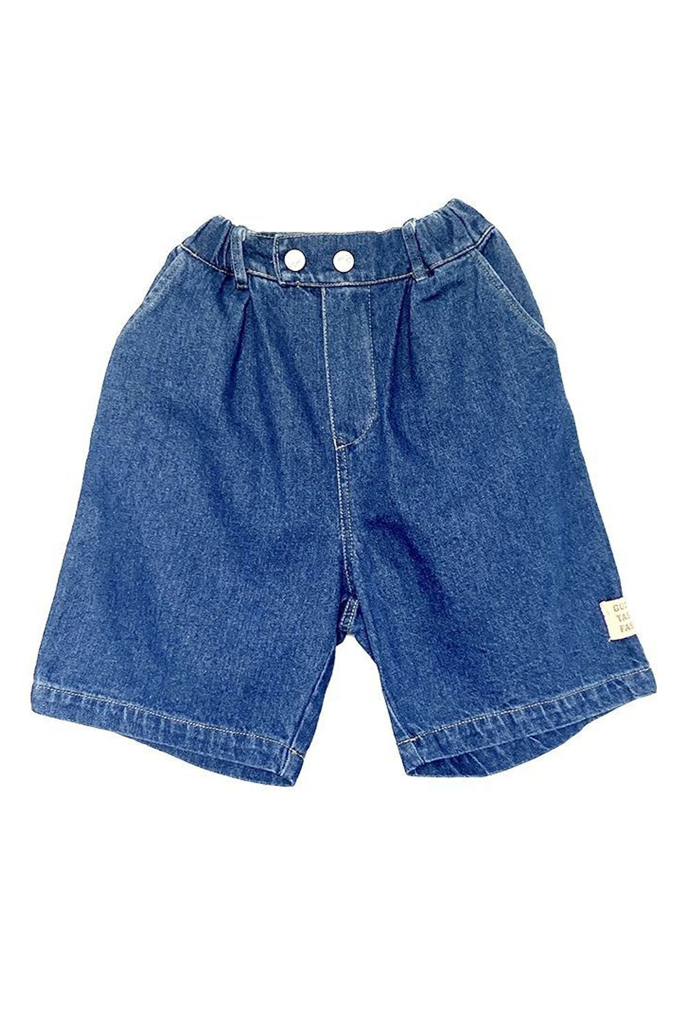 Kids Boys New Fashion Middle Waist Solid Color,Letter Pattern Dark Jeans Summer Casual Stye Denim Shorts