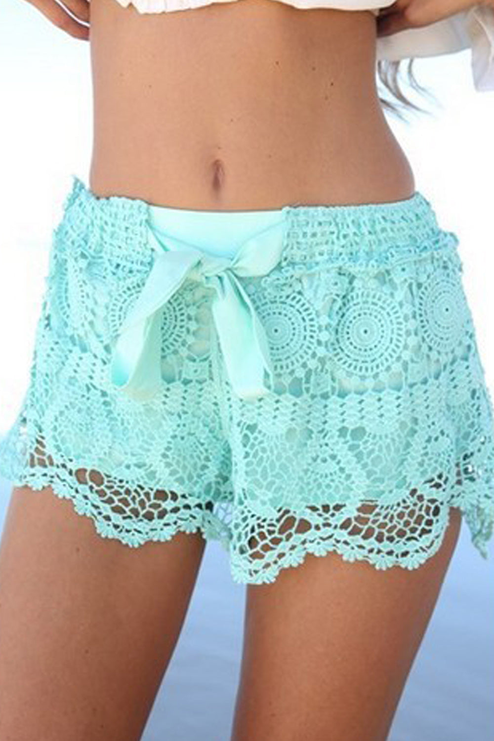 Women Modern Lace Up Fashionable Beach Short