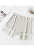 Women Stretch Lace Hem Elastic Waist Fashion Short
