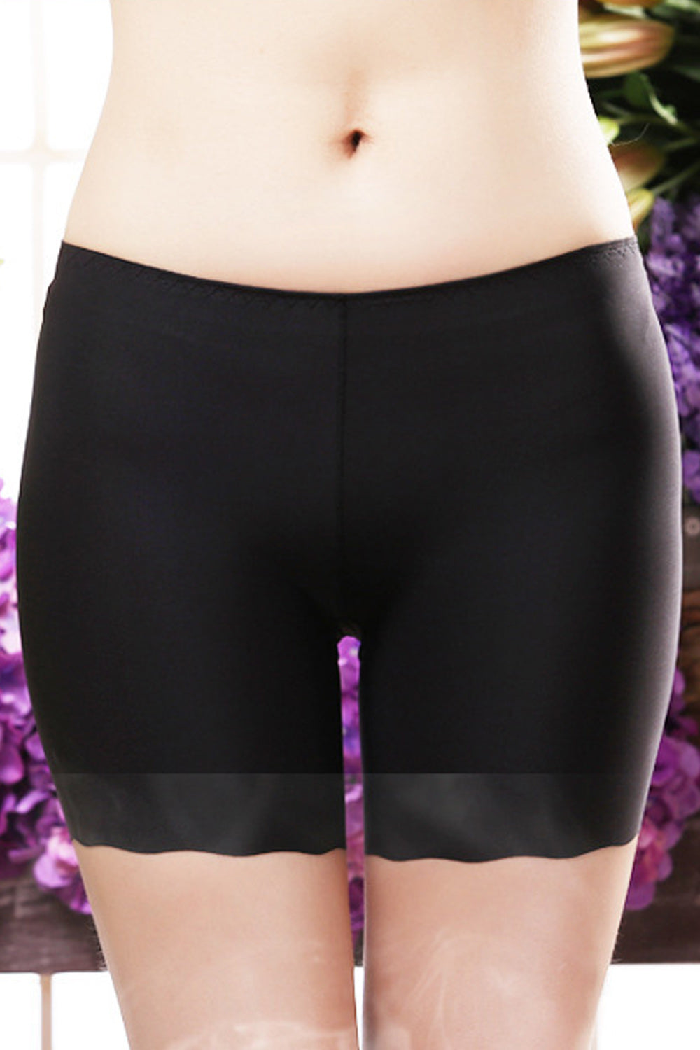Women Body Fit Elastic Waist Solid Color Summer Short