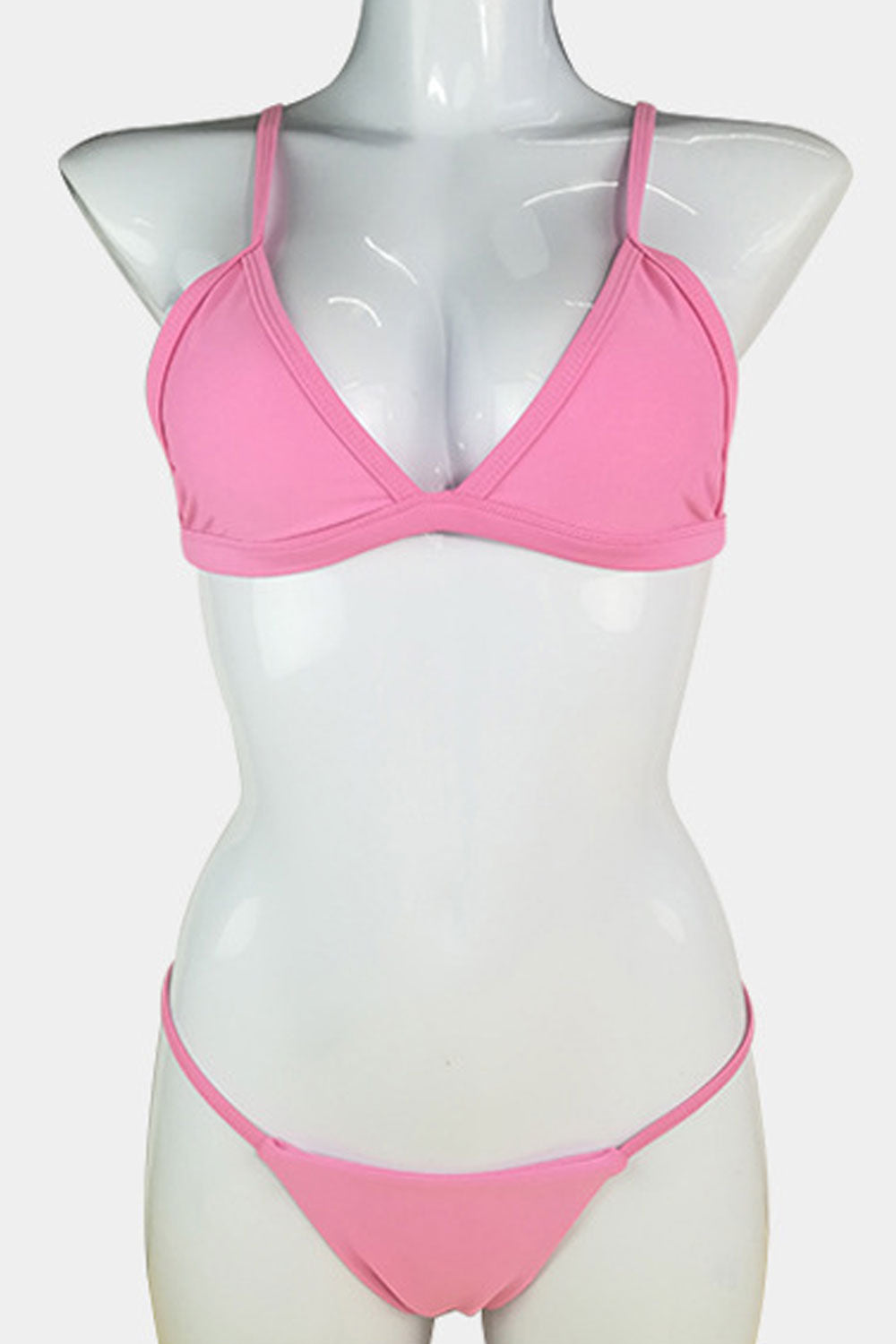 Women Solid Colored Adjustable Strap Summertime Swimsuit