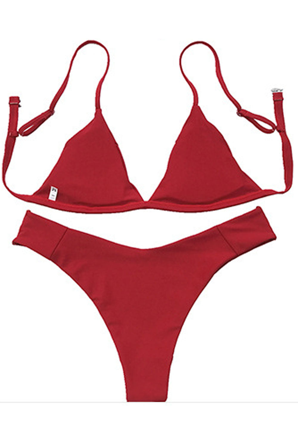 Women Solid Colored Adjustable Strap Summertime Swimsuit