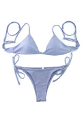 Women Adjustable Tie Strap Two Piece Swimsuit Set