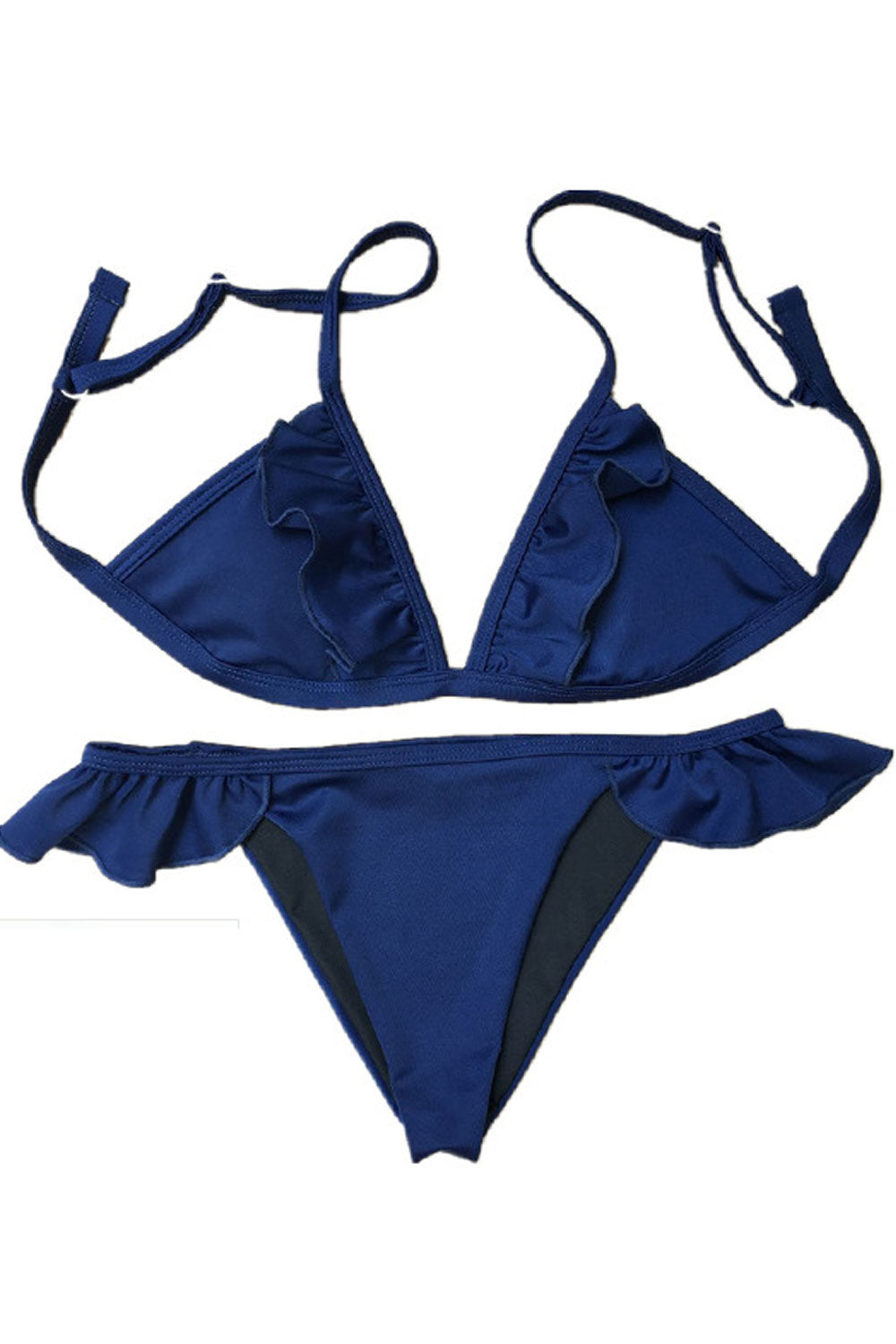 Women Fashionable Adjustable Trim Ruffle Swimsuit Set