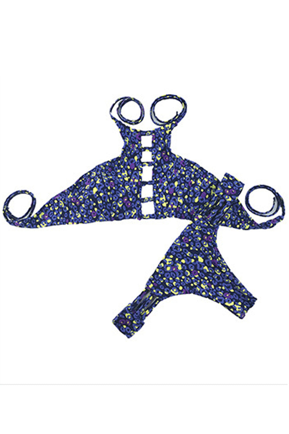 Women Fashion Hollow Design Tie Strap Swimsuit Set