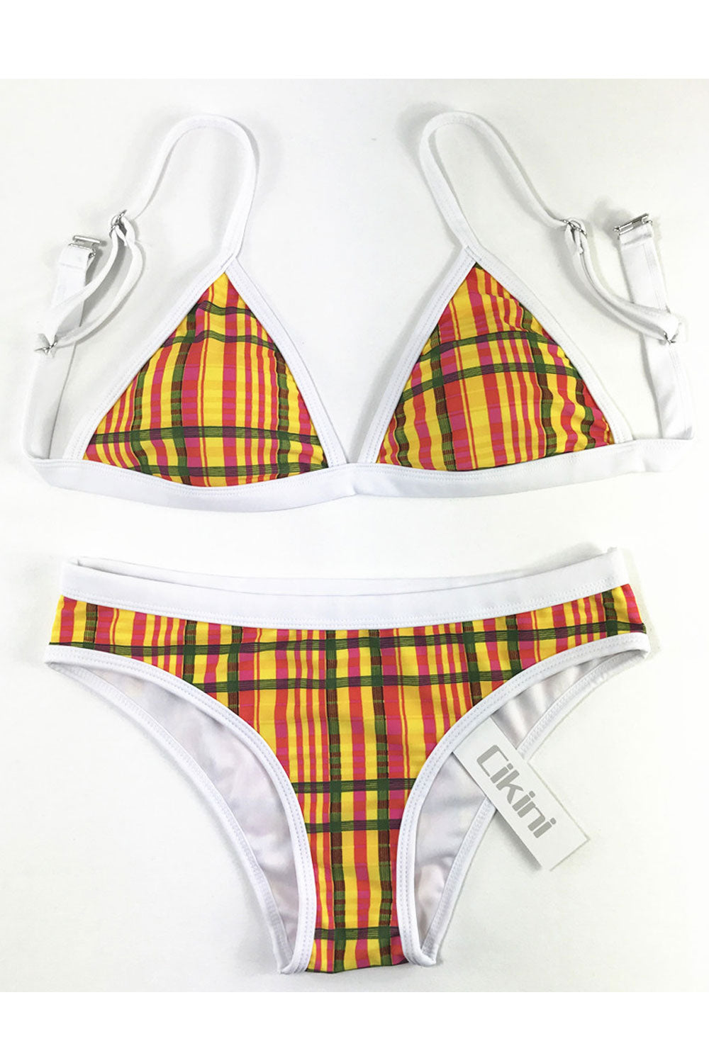 Women Breathable Adjustable Strap Triangle Shape Two Piece Swimwear