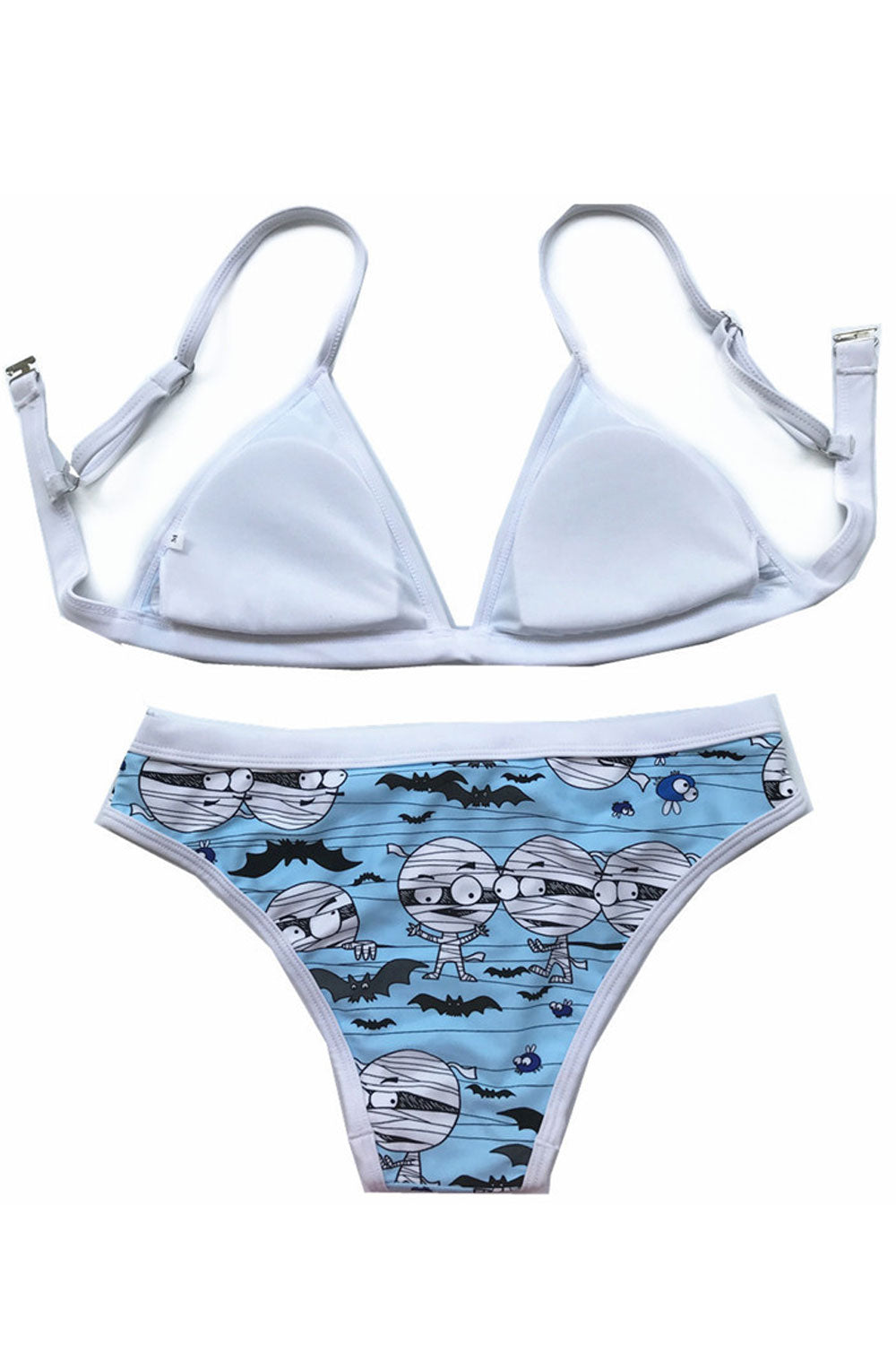 Women Breathable Adjustable Strap Triangle Shape Two Piece Swimwear