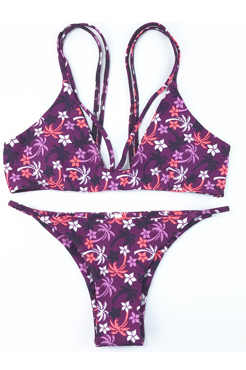Women Printed Double Strap Swimsuit Sunshine Set