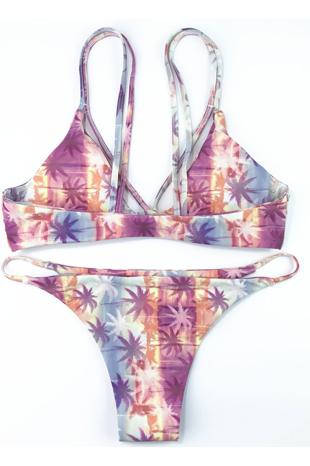 Women Printed Double Strap Swimsuit Sunshine Set