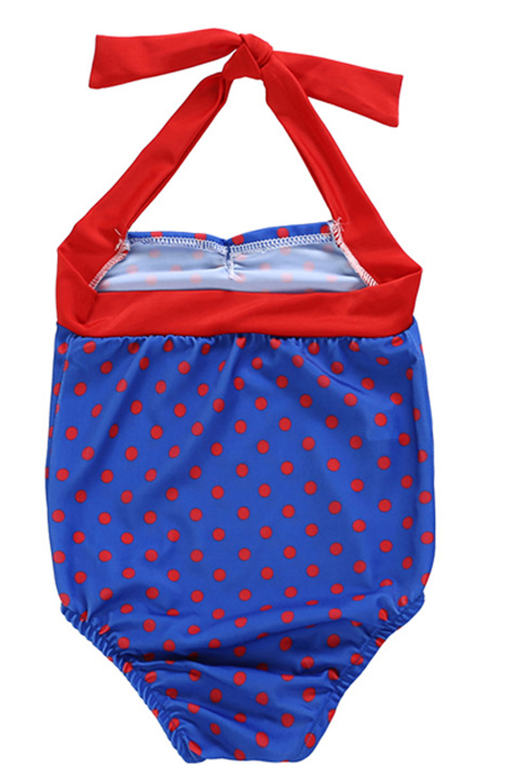 Kids Baby Girls U Shape Polka Dot Swimwear