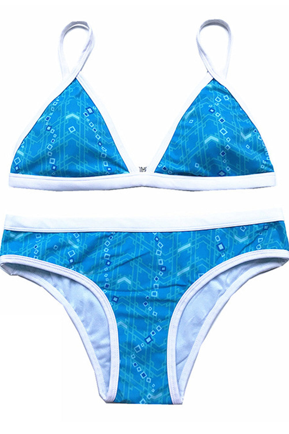 Women Beautiful Print Two Piece Beach Swimsuit Set