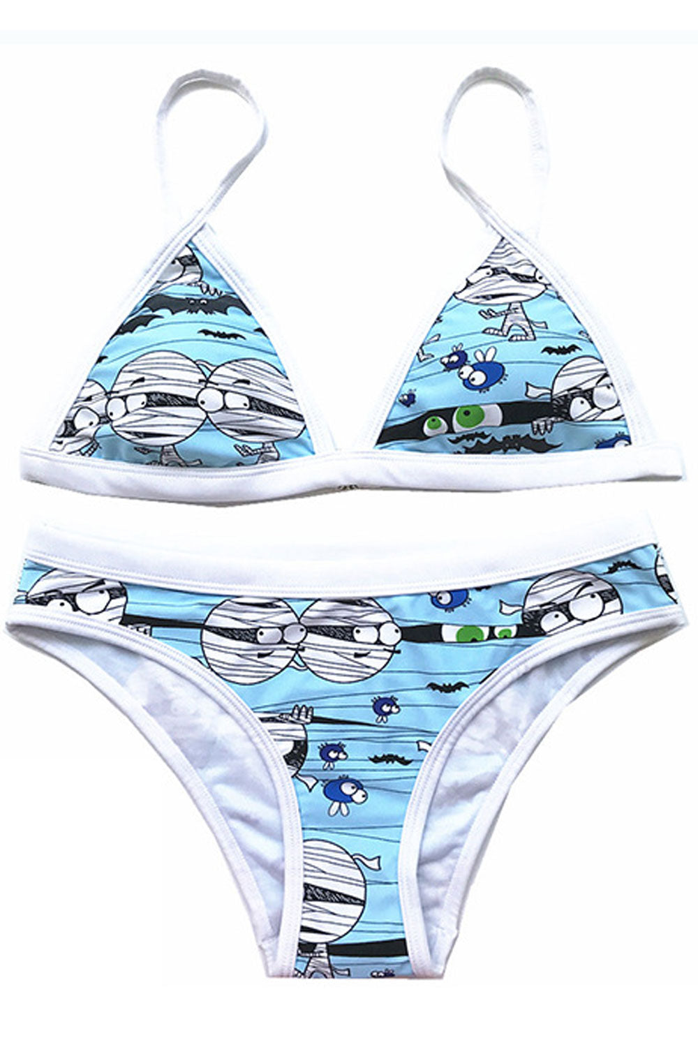 Women Beautiful Print Two Piece Beach Swimsuit Set