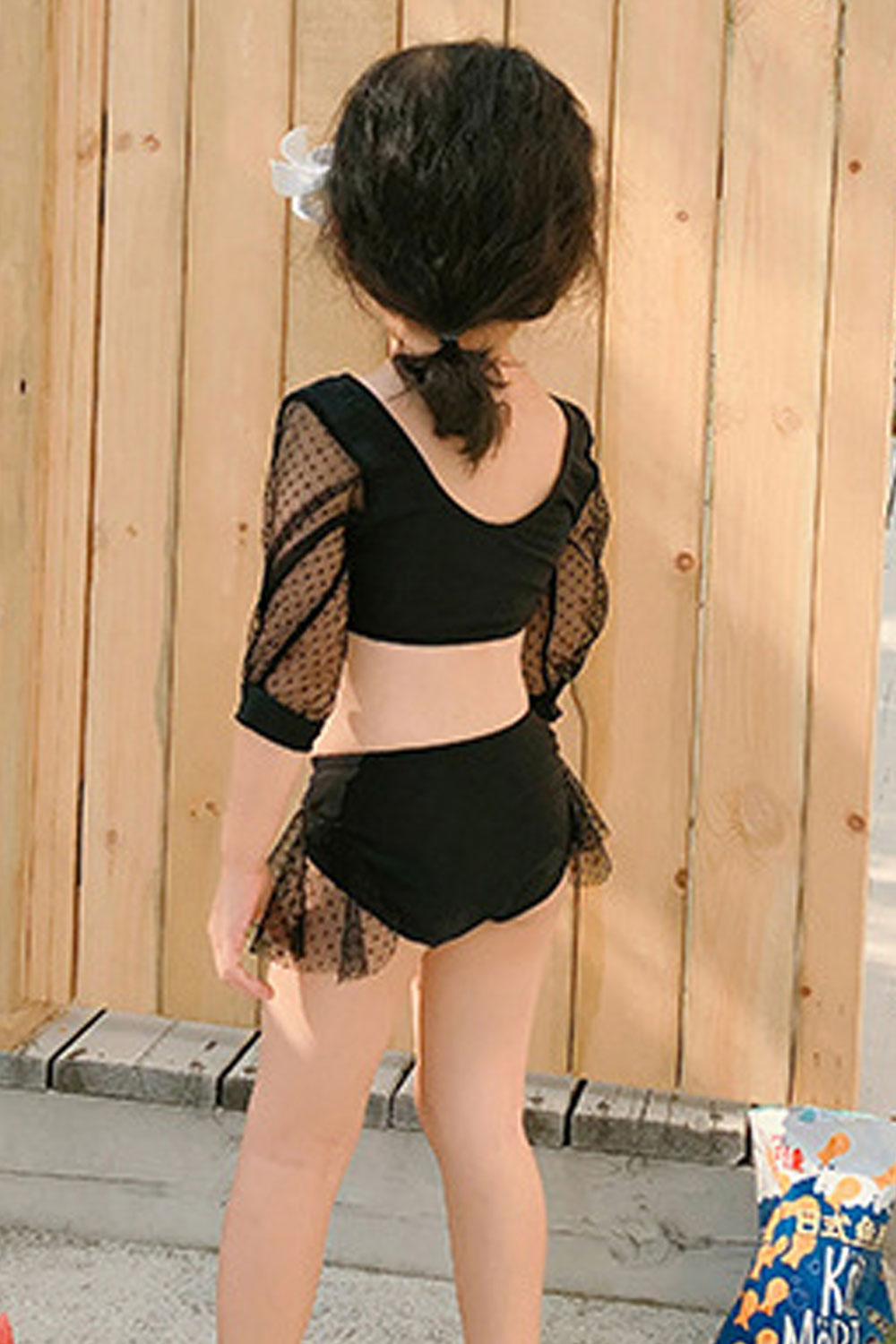Baby Girls Charming Tie Knot Ruffled Skirt Swimsuit