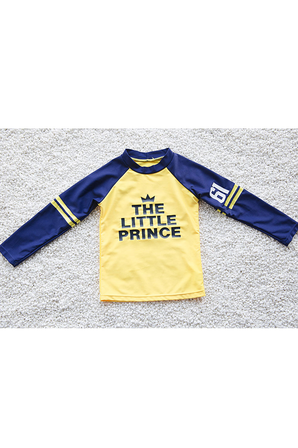 Baby Girls Long Sleeve Round Neck Letter Printed Swimsuit Set