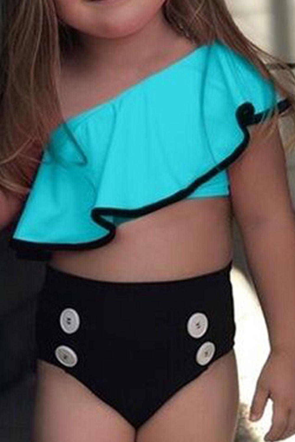 Kids Baby Girls Curve Shape Beautiful Swimwear
