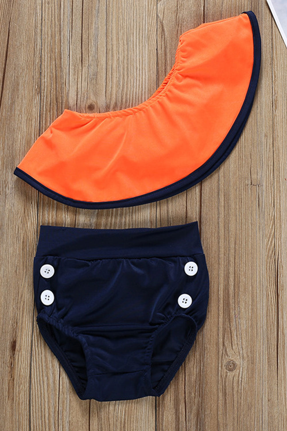 Kids Baby Girls Curve Shape Beautiful Swimwear