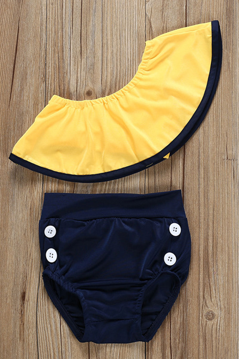Kids Baby Girls Curve Shape Beautiful Swimwear