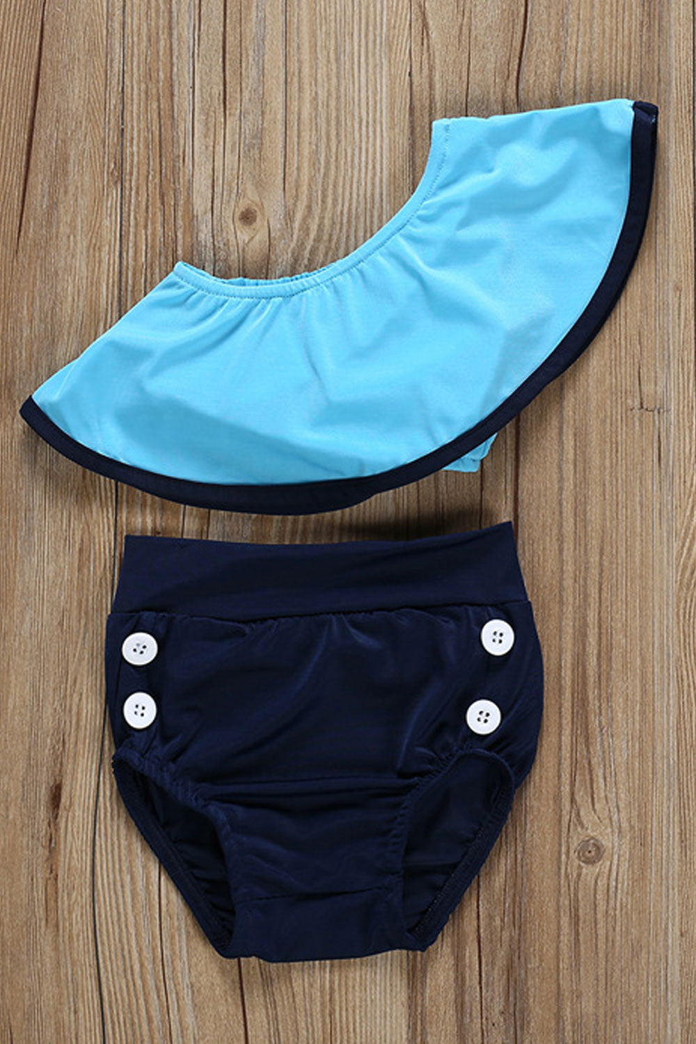 Kids Baby Girls Curve Shape Beautiful Swimwear
