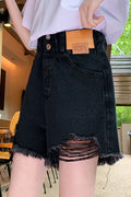 Kids Girls New Summer Ripped Denim Thin and High Waist Shorts