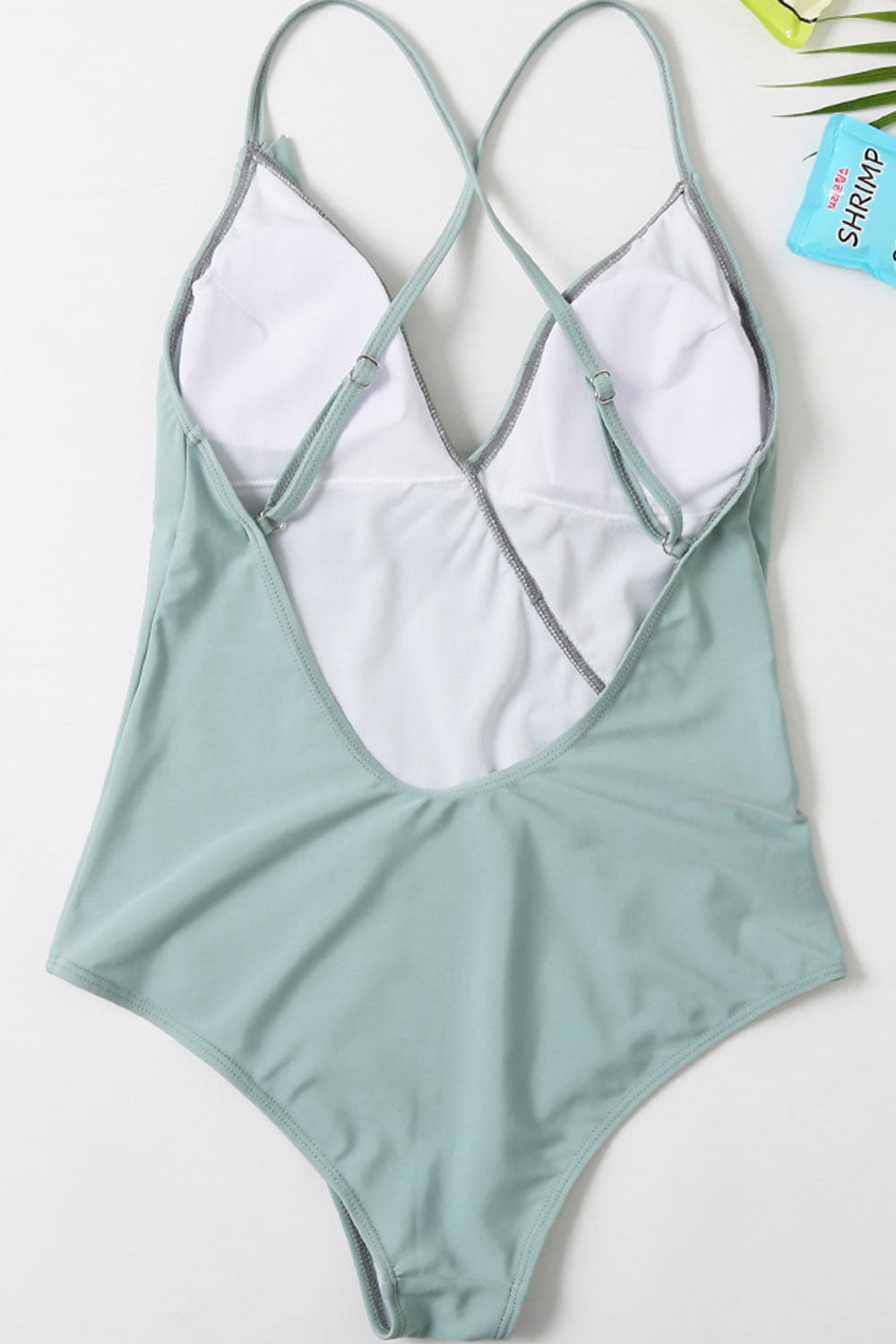 Baby Girls Adjustable Strap Neck Solid Color One Piece Swimsuit