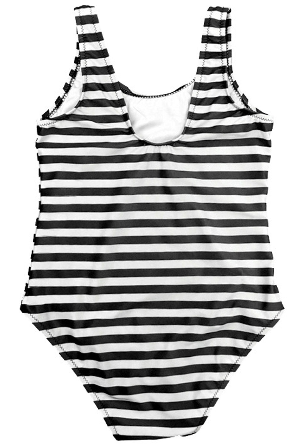 Baby Girls Stripe Pattern Sleeveless Breathable One Piece Swimsuit