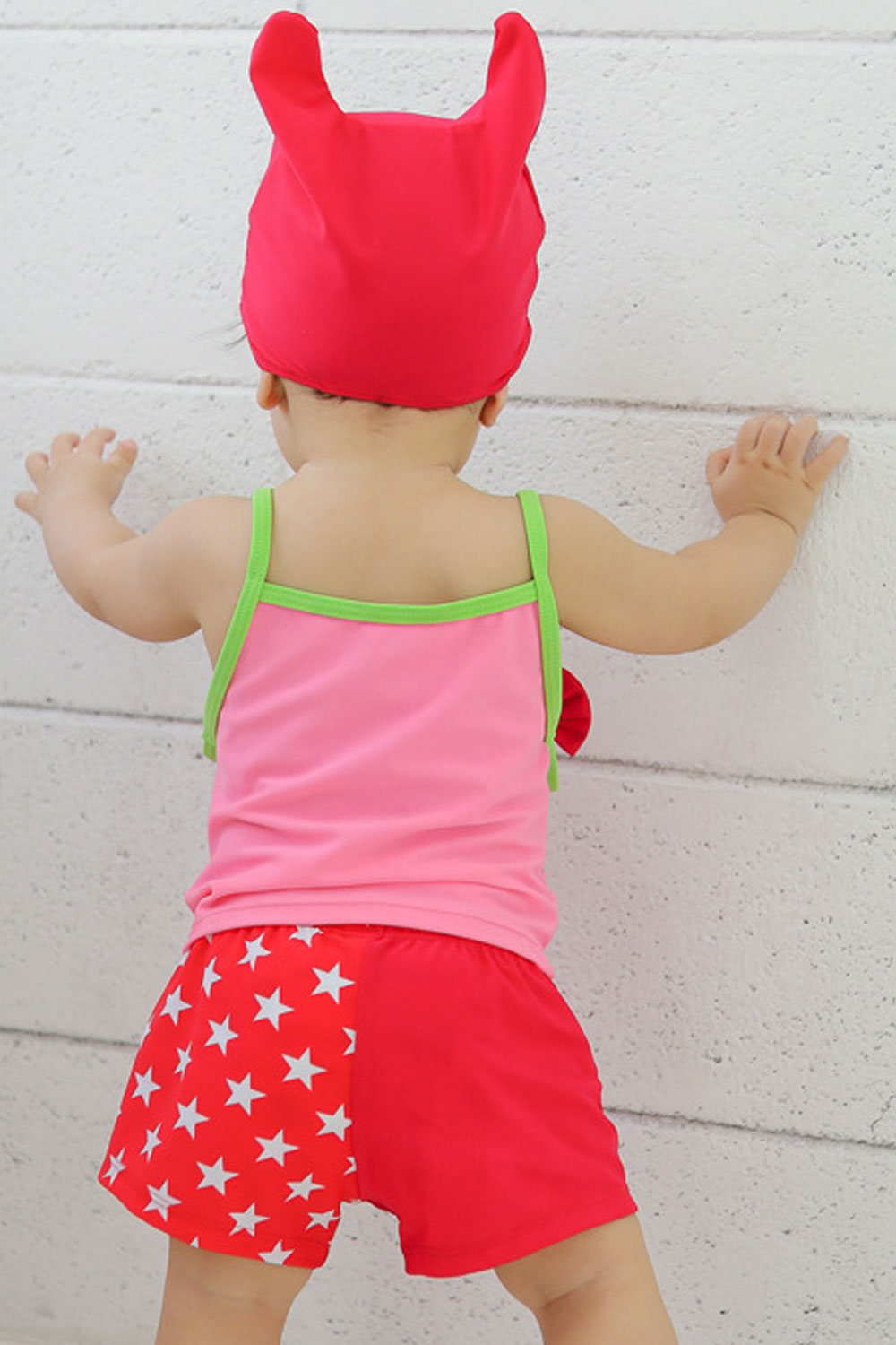 Baby Girls Adorable Cartoon Printed Sleeveless Swimsuit