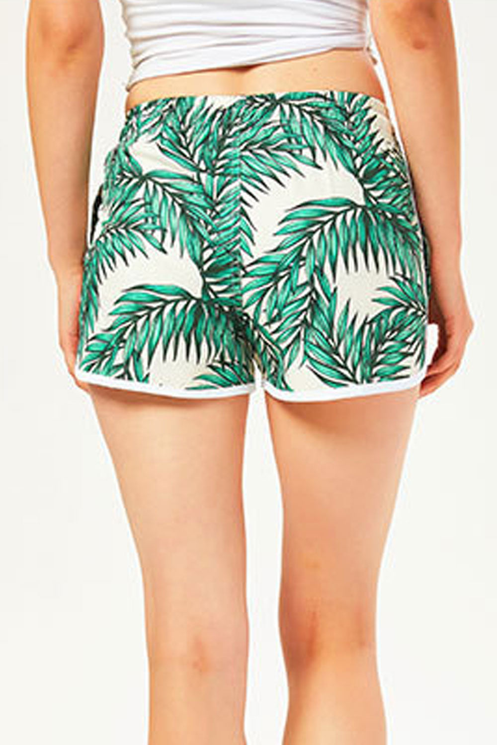 Women Print Loose Fit Drawstring Waist Swim Short