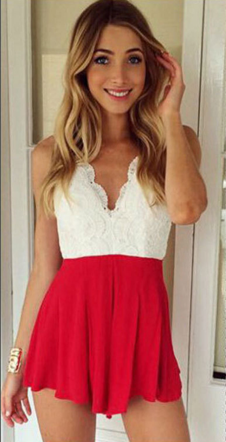 Women-V-neck-Halter-Straps-Sleeveless-Dress