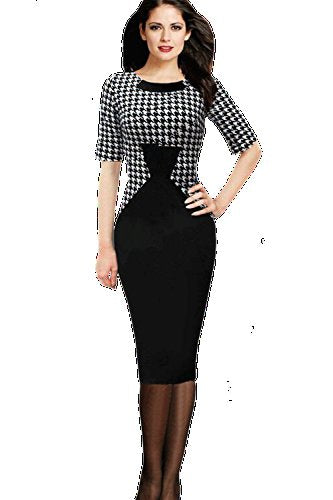 WOMENS THIN WAIST PENCIL SKIRT KNEE LENGTH DRESS BLACK